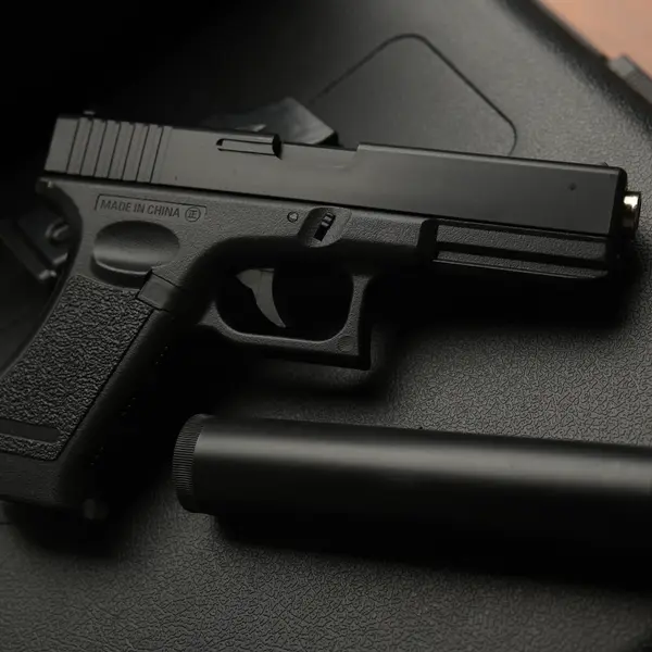 READY STOCK- ZST Glock Q1C Bonus Silencer 6mm Airsoft Spring Hopup